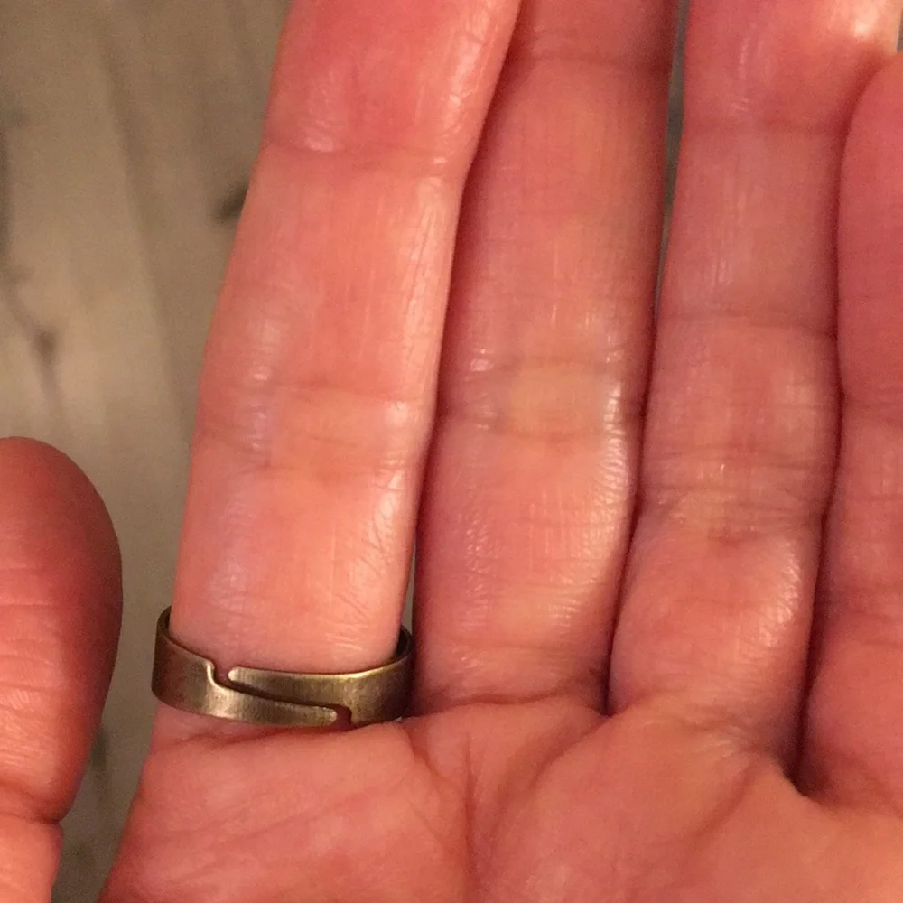 Classic Clear + Antique Brass Crystal Statement Ring